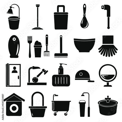Bathroom elements vector illustration