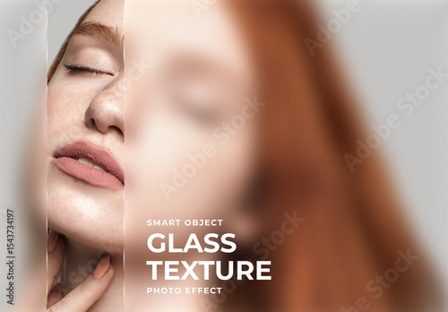Glass Texture Image Effect Mockup