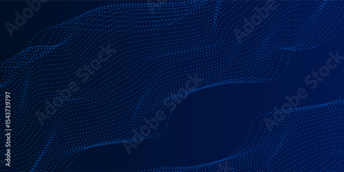 Abstract Waving Particle Technology Background Design. Abstract wave moving dots fbackground design for brochures  flyers particle modern art simple nice