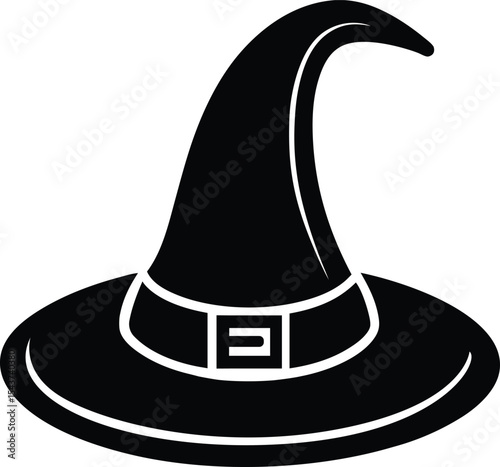 black witch hat vector