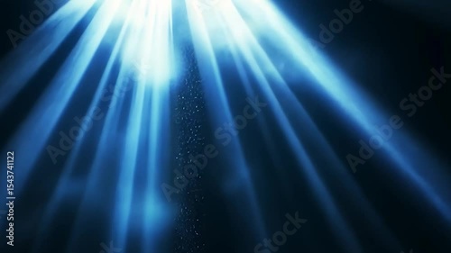 Sunlight Penetrating Ocean Water Creating Bright Rays in Deep Sea Environment