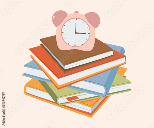 Stationery supplies Back To school Concept accessories items. Sketchbook, note book, diary, stationary tools composition. Flat vector illustration.