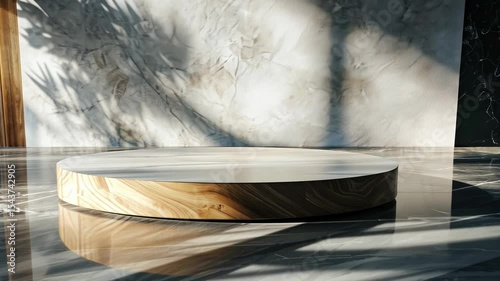 Round Table on Marble Floor
