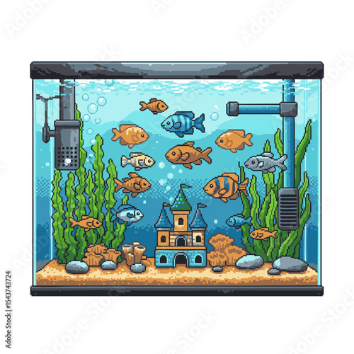 Colorful fish swim through an aquarium creating a stunning underwater scene