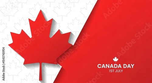 Wallpaper Mural Canada Day Celebration Background with Red Maple Leaf and Flag Design Torontodigital.ca