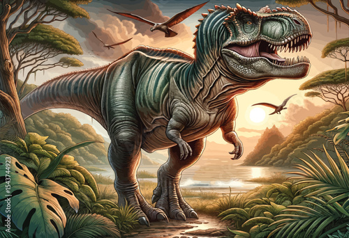 Dinosaurs Vector image Scalable, Printable, editable Collection