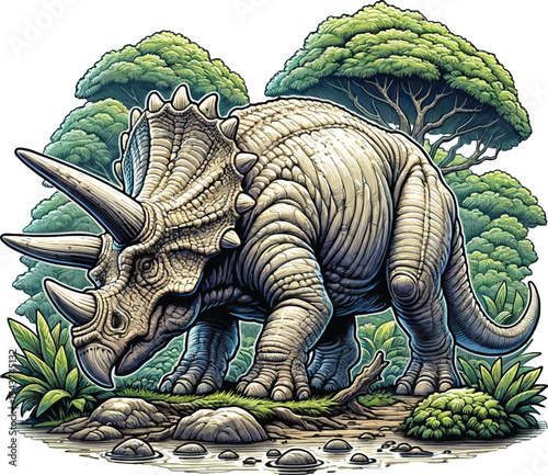 Dinosaurs Vector image Scalable, Printable, editable Collection