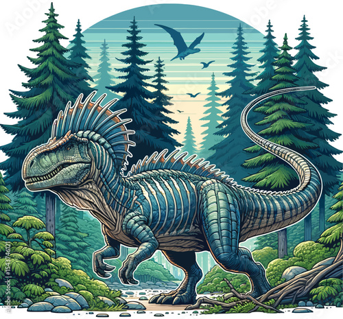 Dinosaurs Vector image Scalable, Printable, editable Collection