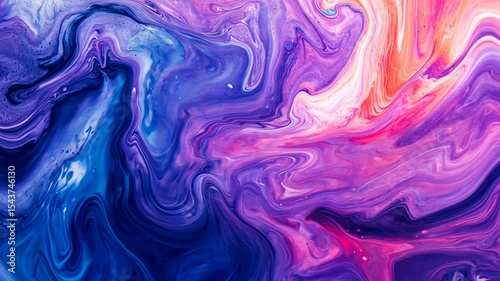 Abstract Artwork with Purple Blue Pink