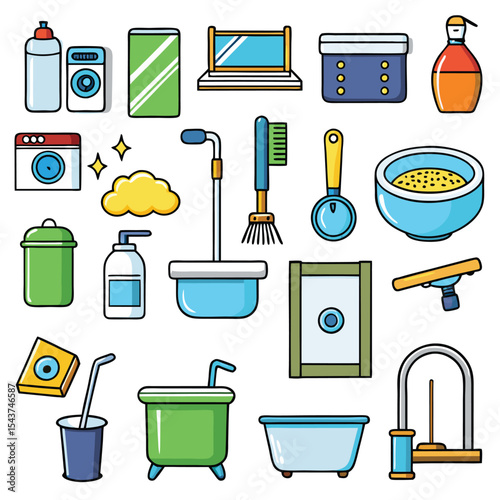 Bathroom elements vector illustration
