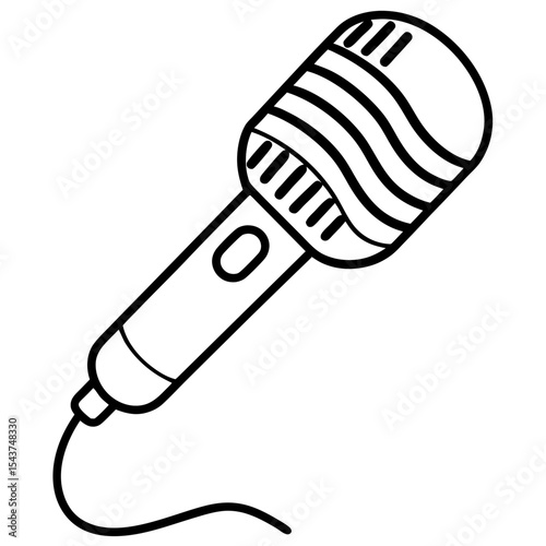 Minimal Microphone Vector on White