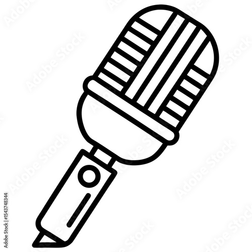 Minimal Microphone Vector on White