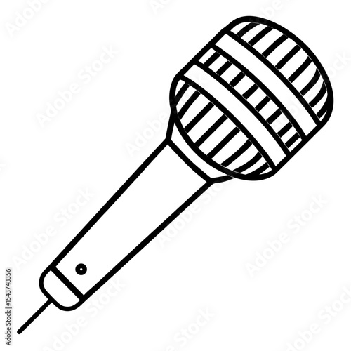 Minimal Microphone Vector on White