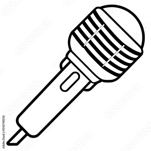 Minimal Microphone Vector on White