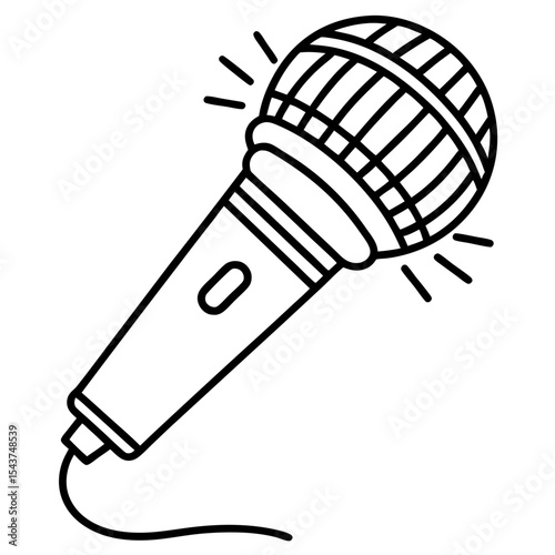 Minimal Microphone Vector on White