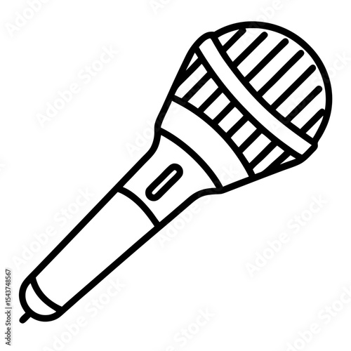 Minimal Microphone Vector on White