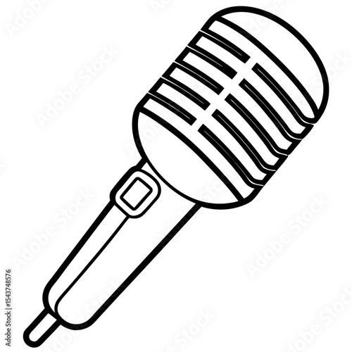 Minimal Microphone Vector on White