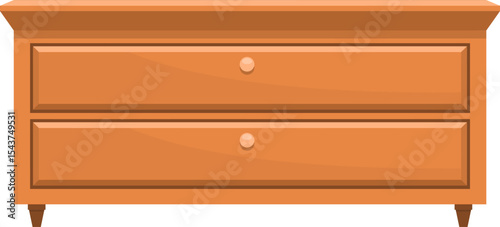 Wooden Chest of Drawers: A classic wooden chest of drawers, showcasing a simple yet elegant design. This image is perfect for illustrating concepts related to furniture, storage, and interior design.