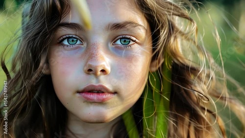 Girl with freckles