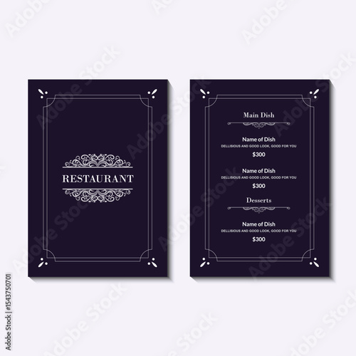 Stylish Food Menu, Banner Design for Social Media. Instagram and Facebook Ready. Clean and Classy Food menu Design. Creative Food Brochure Design Template. Trifold and Bifold Layouts for Fine Dining.