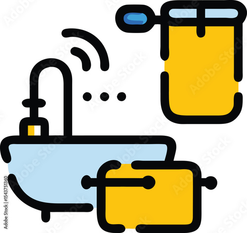 Bathroom elements vector illustration