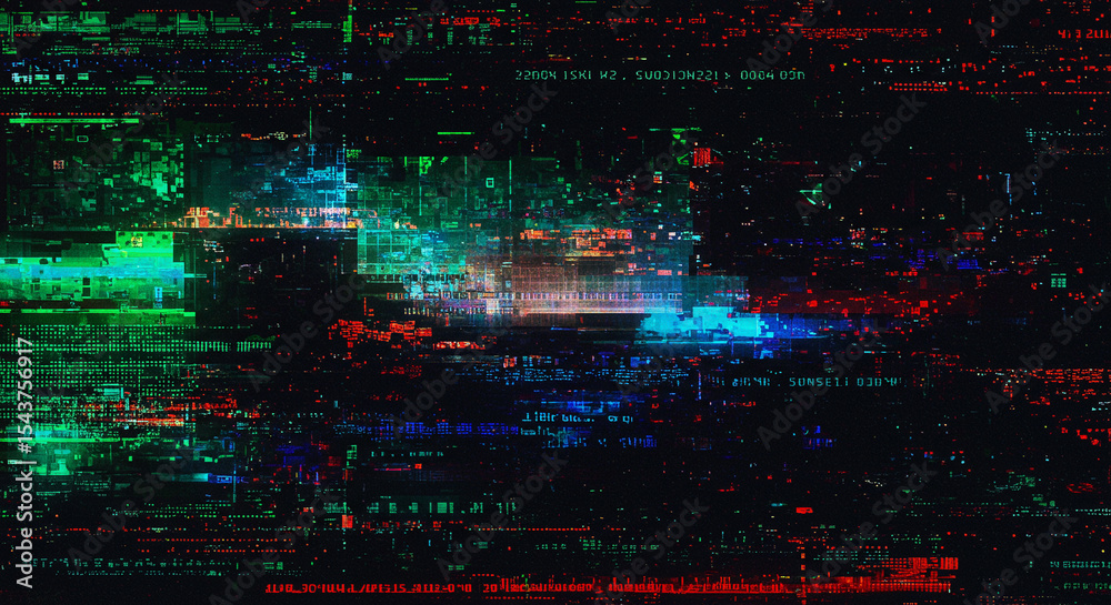 Naklejka premium Pixelated Overload