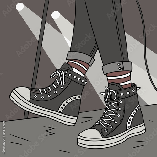 hockey skates and puck