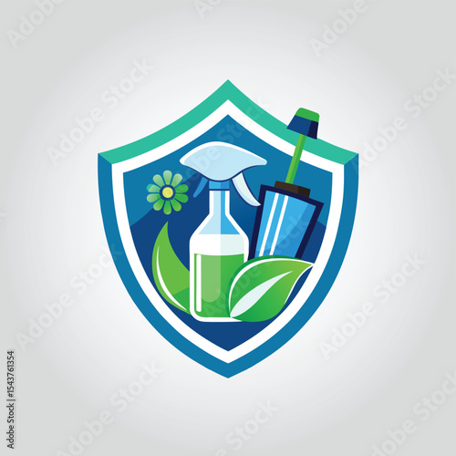 Modern cleaning business logo design