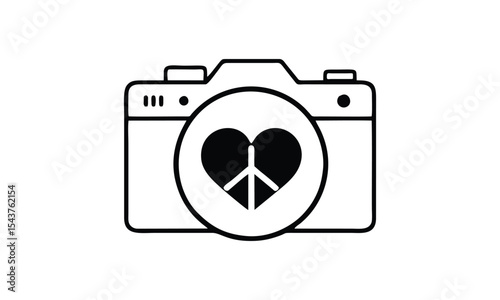 Photo camera vector silhouette