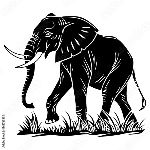 elephant silhouette vector