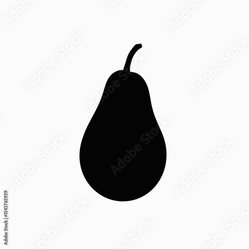 avocado silhouette on white background