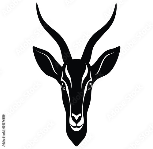 elegant-black-and-white-springbok-head-illustratio.eps