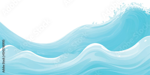 A peaceful abstract ocean painting in aqua, blue, and green watercolor tones. Great for wallpapers, branding, and digital design work.
