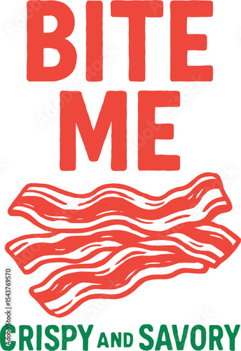 Bacon strips flat vector bright colors