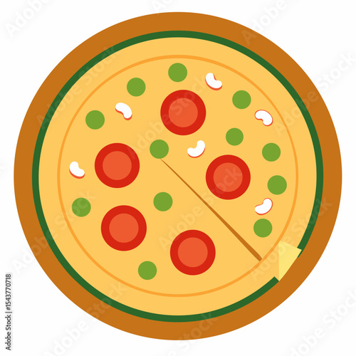 vector illustration of pizza