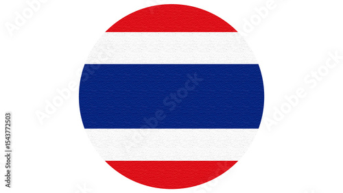 Thai national flag with 3 colors in a circular pattern