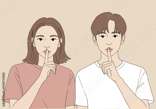 two young women Vectors illustrations	