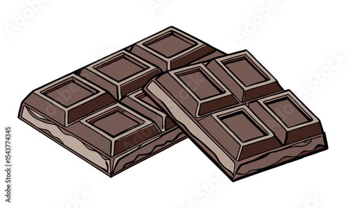 Chocolate. Assortment of fine chocolates in white, dark, and milk chocolate. world chocolate day, vector illustration on white background.