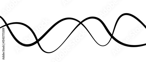 Minimal abstract background with thin black wave lines flowing smoothly across a white backdrop, elegant curves, high contrast, clean and modern design, vector style, no texture, no gradient.