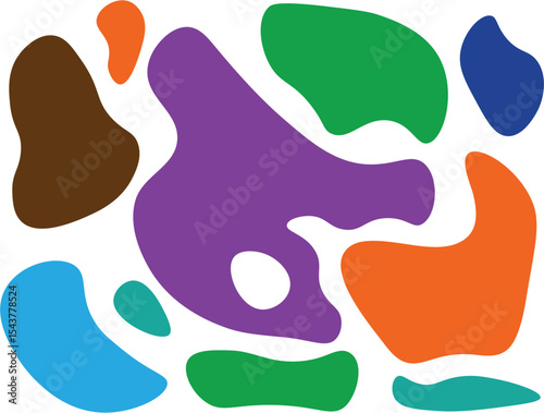 Minimalist Blobs and Abstract Forms Set – Vector Design Collection in Modern Art Style on a Moody Black Background