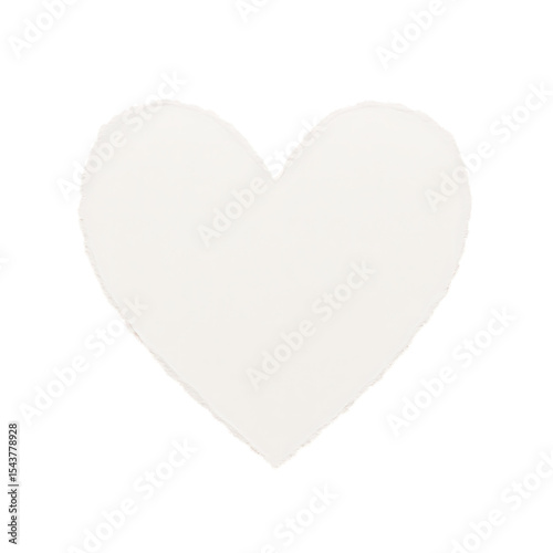 heart shape torn paper isolated on Transparent background PNG image 