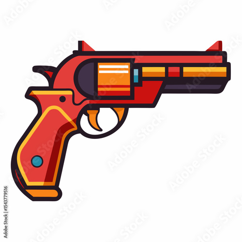 toy gun isolated on white background