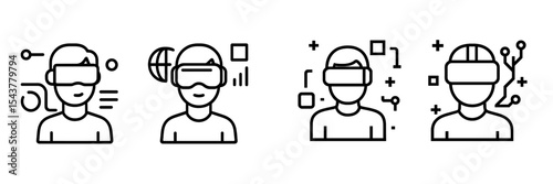 Virtual reality users engage in interactive experiences showcasing technology and creativity in a digital environment