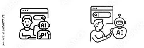 Engaging conversation between a person and an AI assistant in a digital environment