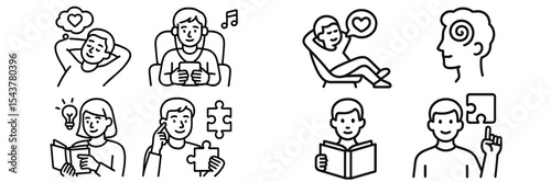 Different ways of relaxation and mental engagement during leisure time in a cozy indoor setting