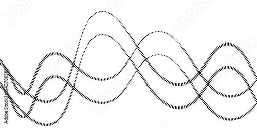 Minimal abstract background with thin black wave lines flowing smoothly across a white backdrop, elegant curves, high contrast, clean and modern design, vector style, no texture, no gradient.