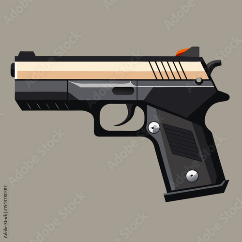 pistol and bullets