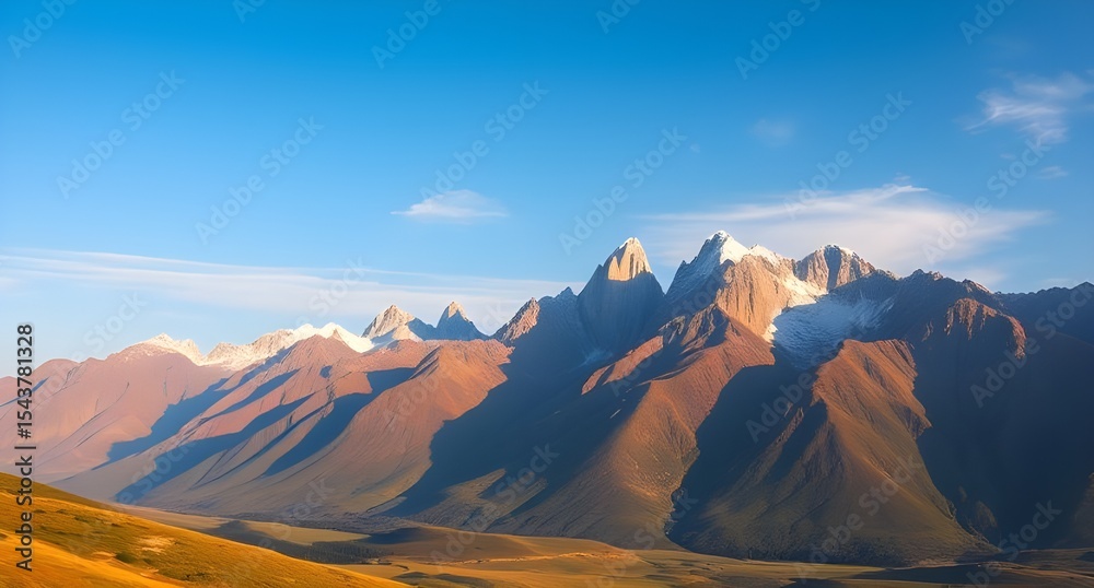 Naklejka premium panorama of the mountains in winter