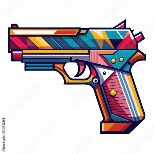 illustration of a pistol