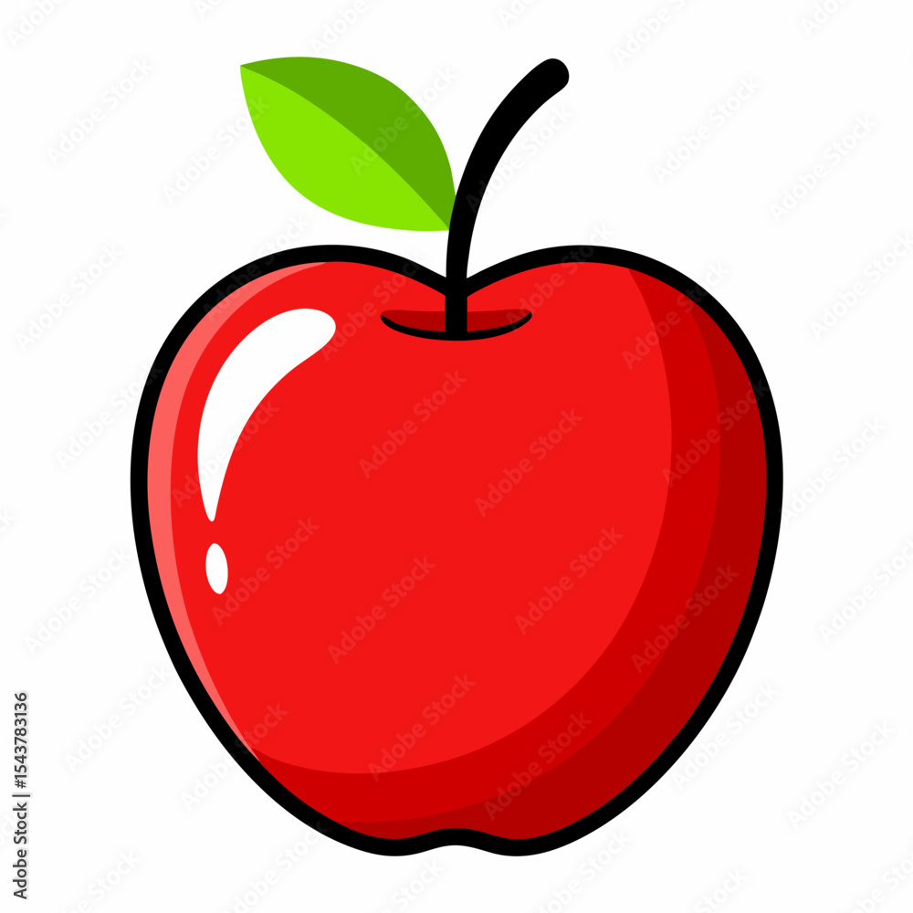 Fototapeta premium red apple illustration 